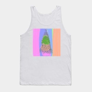 Colorful watercolor Christmas tree art Tank Top